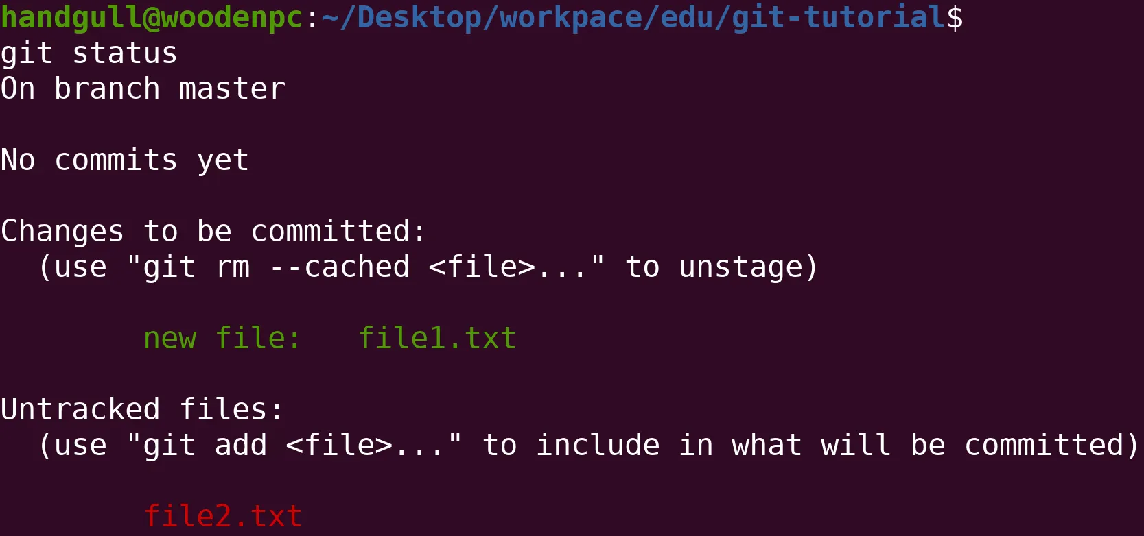 Git screenshot 1